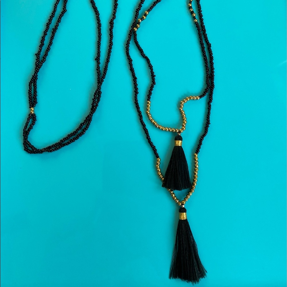 Long layering Necklace with Tassels